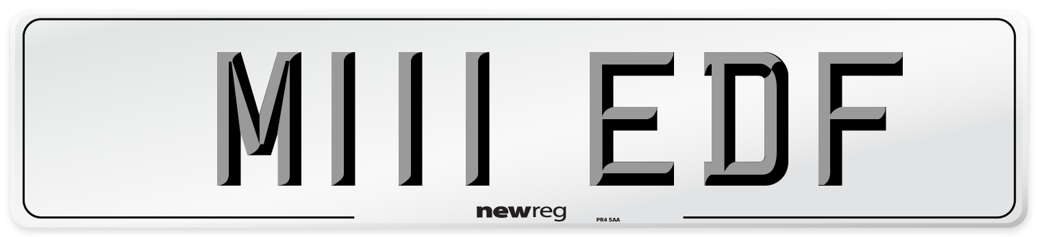 M111 EDF Number Plate from New Reg